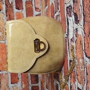 Theodora Gold Crossbody Bag with Chain Strap
